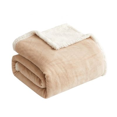 ποιότητας  PORTABLE Custom Luxury Soft Plush Coral Fleece Sherpa Fleece Bed Throw Blankets εργοστάσιο