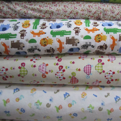 ποιότητας  Tear-Resistant Soft Cotton Fabric 100%Cotton Flannel Fabric For Baby Bedding Sets / Blanket / Home Textile εργοστάσιο